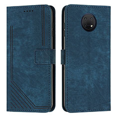 Leather Case Stands Flip Cover Holder Y08X for Nokia G10 Blue