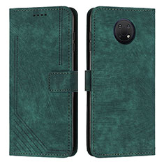 Leather Case Stands Flip Cover Holder Y08X for Nokia G10 Green