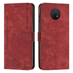 Leather Case Stands Flip Cover Holder Y08X for Nokia G30 Red