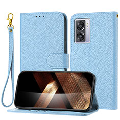 Leather Case Stands Flip Cover Holder Y09X for Realme V23 5G Blue