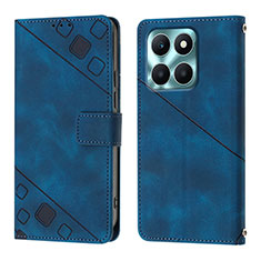 Leather Case Stands Flip Cover Holder YB1 for Huawei Honor X6a Blue