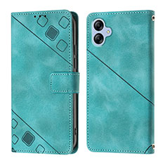 Leather Case Stands Flip Cover Holder YB1 for Samsung Galaxy A04 4G Green