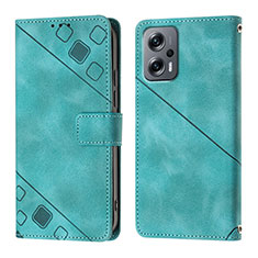 Leather Case Stands Flip Cover Holder YB1 for Xiaomi Redmi Note 11 Pro+ Plus 5G Green