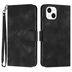 Leather Case Stands Flip Cover Holder YX1 for Apple iPhone 13 Black