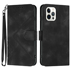 Leather Case Stands Flip Cover Holder YX1 for Apple iPhone 13 Pro Black