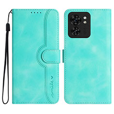 Leather Case Stands Flip Cover Holder YX2 for Motorola Moto Edge (2023) 5G Green