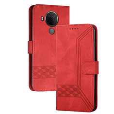 Leather Case Stands Flip Cover Holder YX2 for Nokia C300 Red