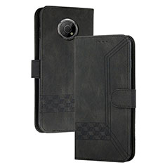 Leather Case Stands Flip Cover Holder YX2 for Nokia G10 Black