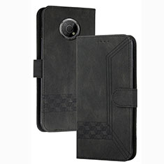 Leather Case Stands Flip Cover Holder YX2 for Nokia G300 5G Black