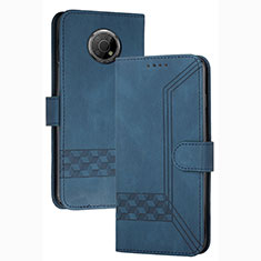 Leather Case Stands Flip Cover Holder YX2 for Nokia G300 5G Blue