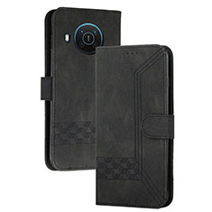 Leather Case Stands Flip Cover Holder YX2 for Nokia X10 Black