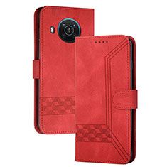 Leather Case Stands Flip Cover Holder YX2 for Nokia X20 Red
