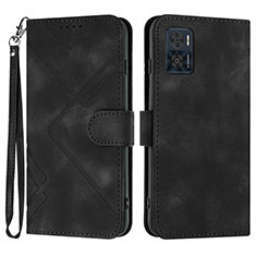 Leather Case Stands Flip Cover Holder YX3 for Motorola Moto E22i Black