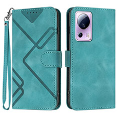 Leather Case Stands Flip Cover Holder YX3 for Xiaomi Mi 13 Lite 5G Green