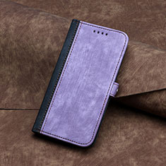Leather Case Stands Flip Cover Holder YX5 for Apple iPhone 13 Pro Max Purple