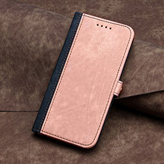 Leather Case Stands Flip Cover Holder YX5 for Apple iPhone 14 Pro Max Rose Gold