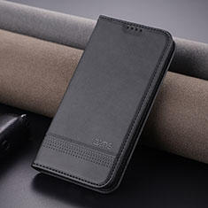 Leather Case Stands Flip Cover Holder YZ1 for Apple iPhone 14 Pro Black