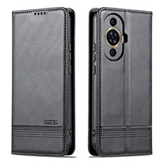 Leather Case Stands Flip Cover Holder YZ1 for Huawei Nova 11 Pro Black