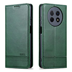 Leather Case Stands Flip Cover Holder YZ1 for Huawei Nova Y91 Green
