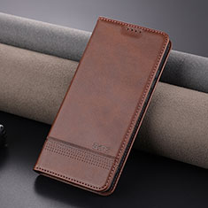 Leather Case Stands Flip Cover Holder YZ1 for OnePlus Nord CE 3 5G Brown