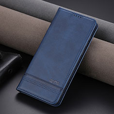 Leather Case Stands Flip Cover Holder YZ2 for Huawei Honor 80 GT 5G Blue