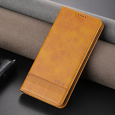 Leather Case Stands Flip Cover Holder YZ2 for Huawei Nova 11 Pro Light Brown