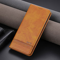Leather Case Stands Flip Cover Holder YZ2 for Huawei Nova 11i Light Brown