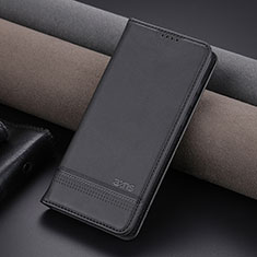 Leather Case Stands Flip Cover Holder YZ2 for Huawei Nova Y91 Black