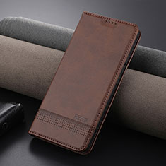 Leather Case Stands Flip Cover Holder YZ2 for Xiaomi Mi 13T 5G Brown