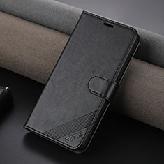 Leather Case Stands Flip Cover Holder YZ3 for Apple iPhone 14 Black