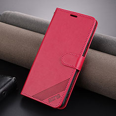 Leather Case Stands Flip Cover Holder YZ3 for Huawei Mate 60 Pro Hot Pink