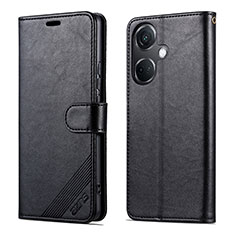 Leather Case Stands Flip Cover Holder YZ3 for OnePlus Nord CE 3 5G Black