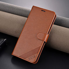 Leather Case Stands Flip Cover Holder YZ3 for Xiaomi Redmi Note 13 Pro 5G Brown