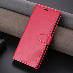 Leather Case Stands Flip Cover Holder YZ4 for Huawei Honor 90 5G Hot Pink