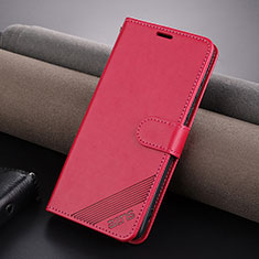 Leather Case Stands Flip Cover Holder YZ4 for Huawei Mate 60 Hot Pink