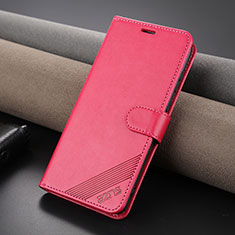 Leather Case Stands Flip Cover Holder YZ4 for Huawei P60 Art Hot Pink