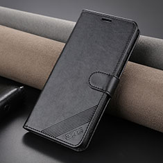 Leather Case Stands Flip Cover Holder YZ4 for Huawei P60 Black