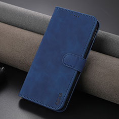 Leather Case Stands Flip Cover Holder YZ5 for Apple iPhone 14 Blue