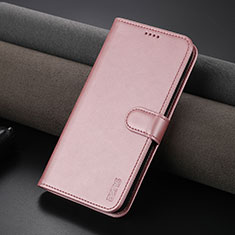 Leather Case Stands Flip Cover Holder YZ5 for Apple iPhone 14 Hot Pink