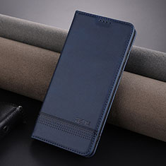 Leather Case Stands Flip Cover Holder YZ5 for Huawei Mate 60 Blue