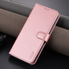 Leather Case Stands Flip Cover Holder YZ5 for Huawei P60 Pro Hot Pink