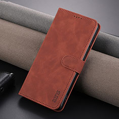 Leather Case Stands Flip Cover Holder YZ6 for OnePlus Nord CE 3 5G Brown