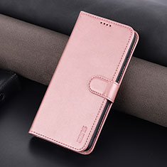 Leather Case Stands Flip Cover Holder YZ6 for Oppo Reno9 5G Rose Gold