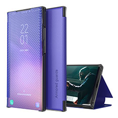 Leather Case Stands Flip Cover Holder ZL1 for Samsung Galaxy A12 Nacho Purple