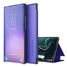 Leather Case Stands Flip Cover Holder ZL1 for Samsung Galaxy F62 5G Purple