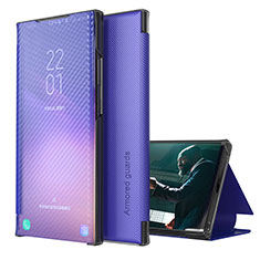 Leather Case Stands Flip Cover Holder ZL1 for Samsung Galaxy M02 Purple