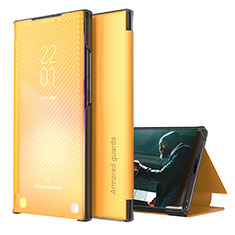 Leather Case Stands Flip Cover Holder ZL1 for Samsung Galaxy S20 Yellow