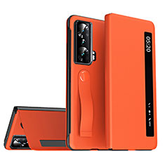 Leather Case Stands Flip Cover Holder ZL2 for Huawei Honor Magic Vs 5G Orange