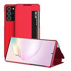 Leather Case Stands Flip Cover Holder ZL2 for Samsung Galaxy Note 20 5G Red