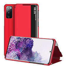 Leather Case Stands Flip Cover Holder ZL2 for Samsung Galaxy S20 FE 4G Red